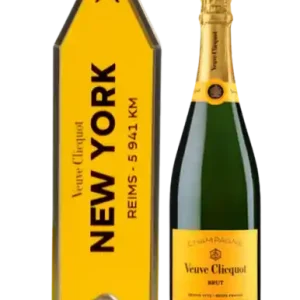 VEUVE CLICQUOT CHAMPAGNE BRUT YELLOW LABEL W/ NEW YORK CITY ARROW FRANCE 750ML Bargain