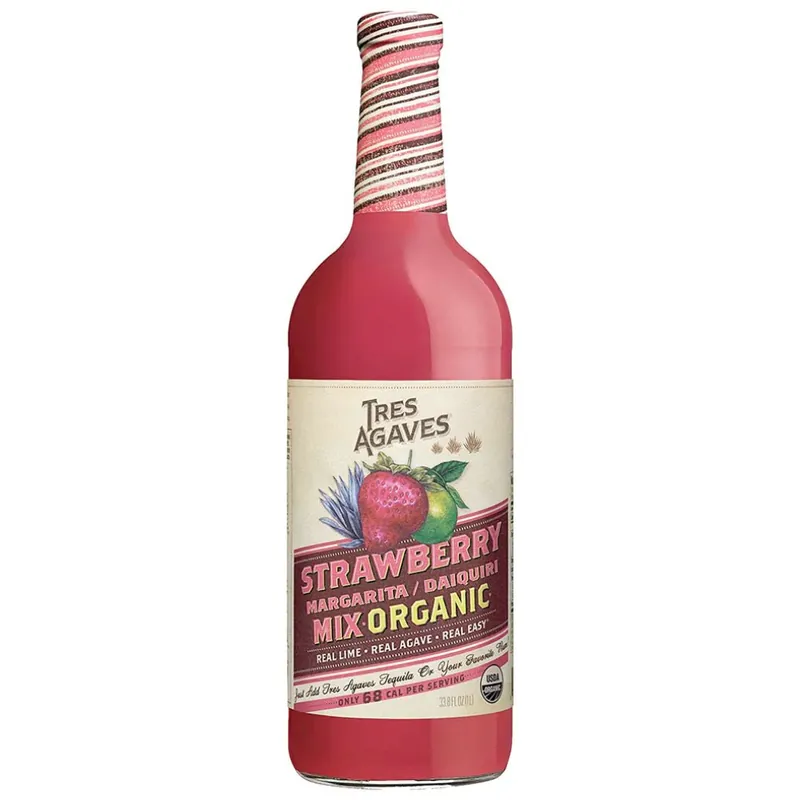 Tres Agaves Organic Strawberry Margarita Mix 1L Genuine