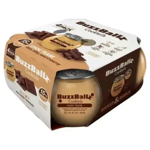 Fast Shipping Buzzballz Choc Tease Pre-Mixed Cocktails 4-Pack