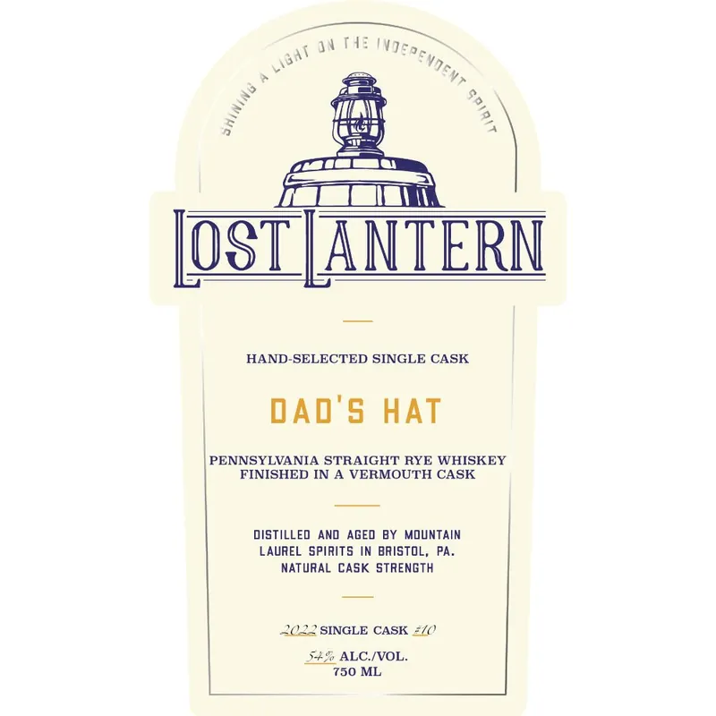 Lost Lantern Dad’s Hat Vermouth Cask Finished Pennsylvania Straight Rye In Demand