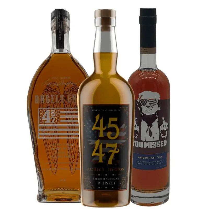 Don’t Miss Out The MAGA Bundle – 4547 American Whiskey Patriot Edition, 2XO American Oak "You Missed" Limited Edition, and Angel’s Envy Straight Bourbon 457 Edition