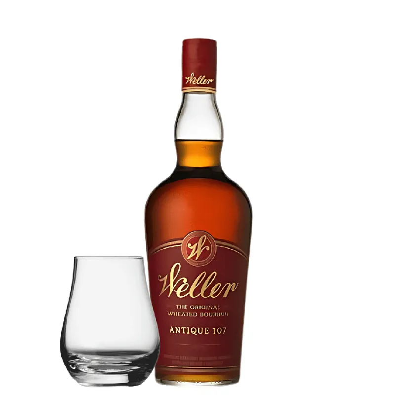 Old Weller Antique 107 Wheated Bourbon with Spey Dram Glass Reduced Price