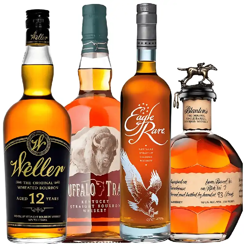 Special Discount Premium Kentucky Bourbon Collection – Weller 12, Buffalo Trace, Eagle Rare & Blanton’s Original