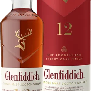 Worldwide Shipping Glenfiddich Sherry Cask Finish 12 Year Single Malt Scotch