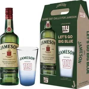 Order Now Jameson Irish Whiskey Limited Edition Gift Set with NY Giants Pint Glass
