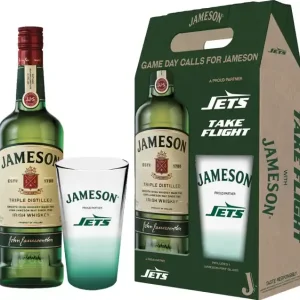 Jameson Irish Whiskey Limited Edition Gift Set with NY Jets Pint Glass Reduced Price