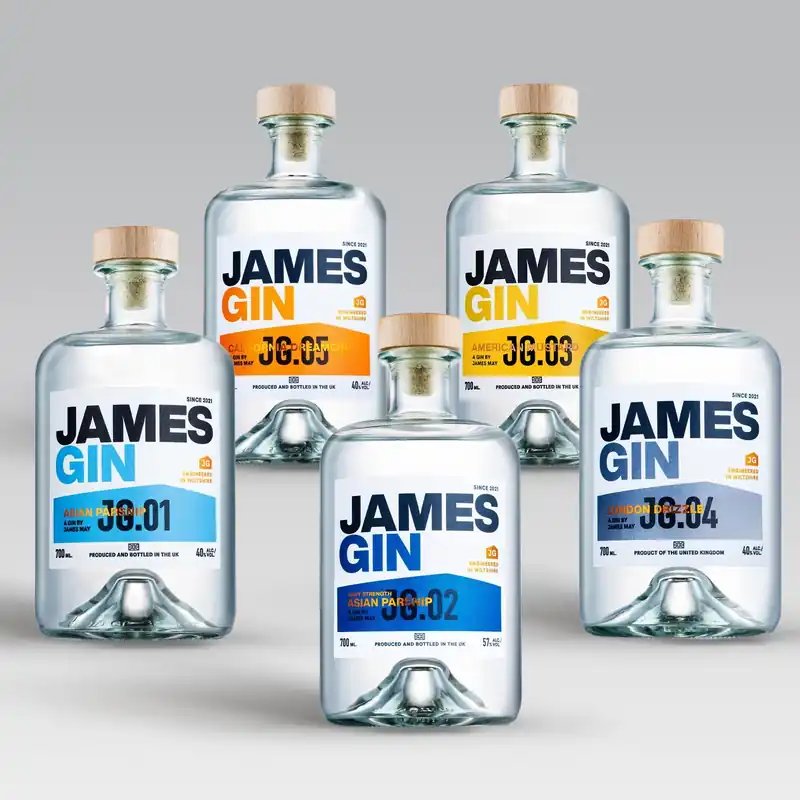 Top Pick James Gin The Famous Five 5 Bottle Bundle W/ Souvenir Gift Key Chain