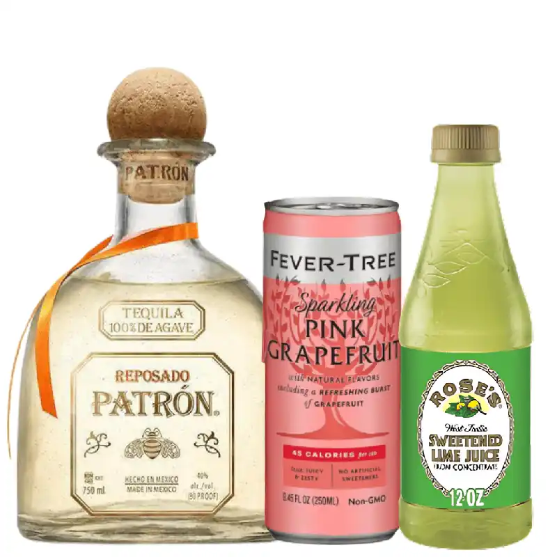 Paloma Cocktail Kit: Patrón Reposado, Rose’s Lime, Fever-Tree Shop Now
