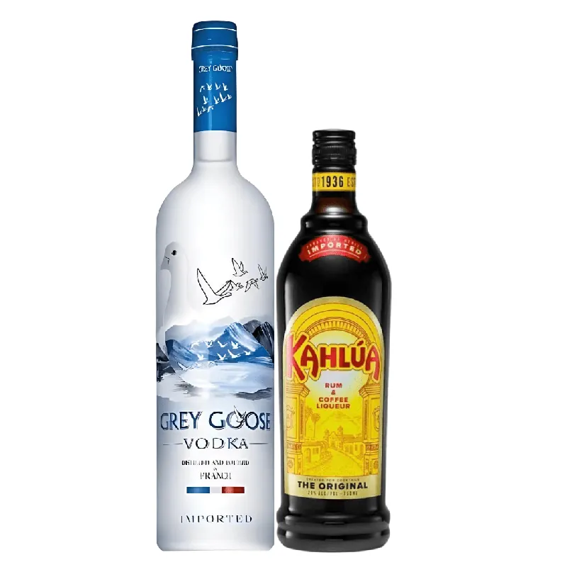 White Russian Cocktail Kit: Grey Goose Vodka & Kahlúa Original Latest