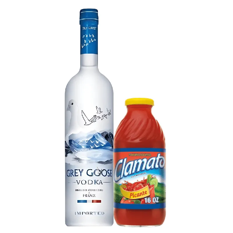 Bloody Mary Cocktail Kit: Grey Goose Vodka & Clamato Picante Place Order