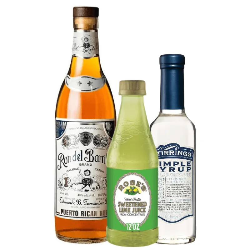 Certified Daiquiri Cocktail Kit: Ron Del Barrilito, Rose’s, Stirrings