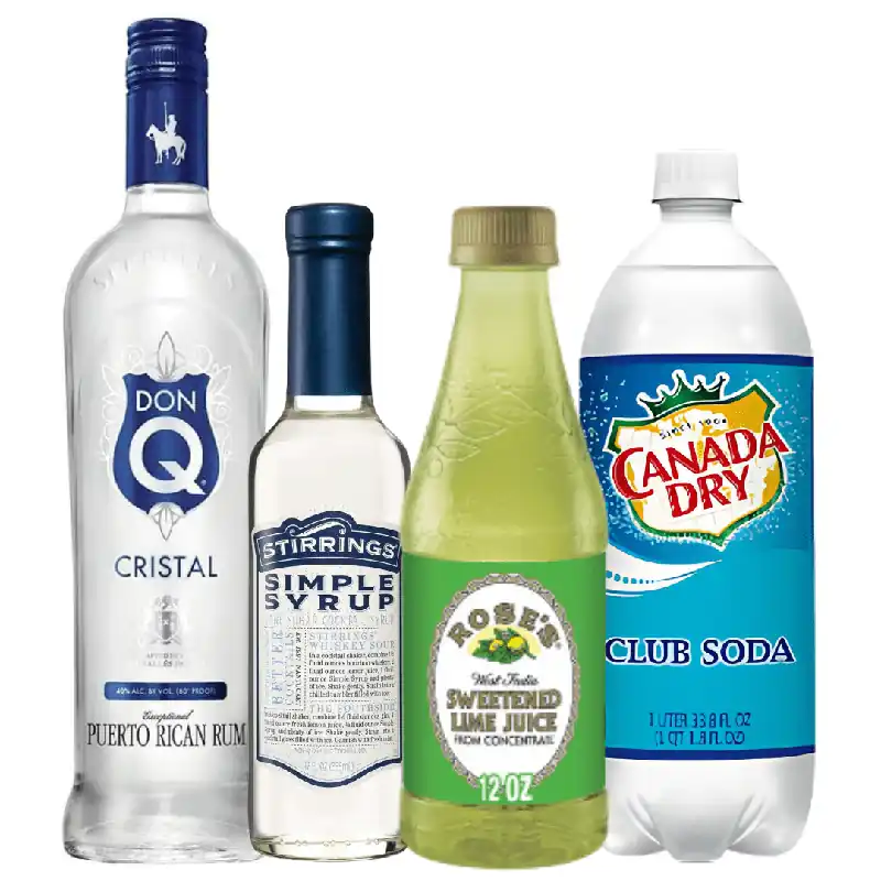 Mojito Cocktail Kit: Don Q, Rose’s, Stirrings Simple Syrup & Club Soda Holiday Sale