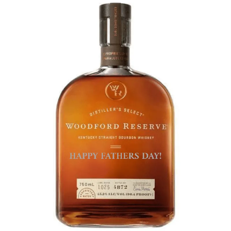 Woodford Reserve Bourbon "HAPPY FATHERS DAY!" Engraved Bottle 2025 Warranty Included