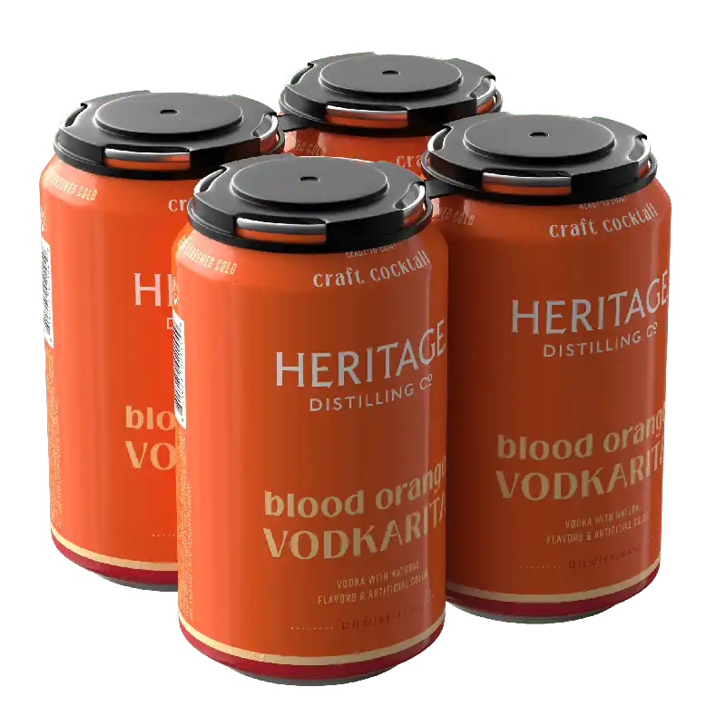 Heritage Distilling Co Blood Orange Vodkarita 4 Pack Cans Seasonal Sale