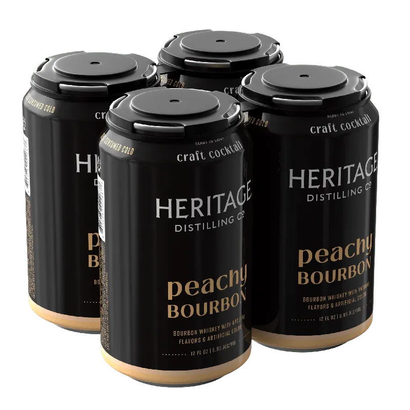 Heritage Distilling Co Peachy Bourbon 4 Pack Cans Viral