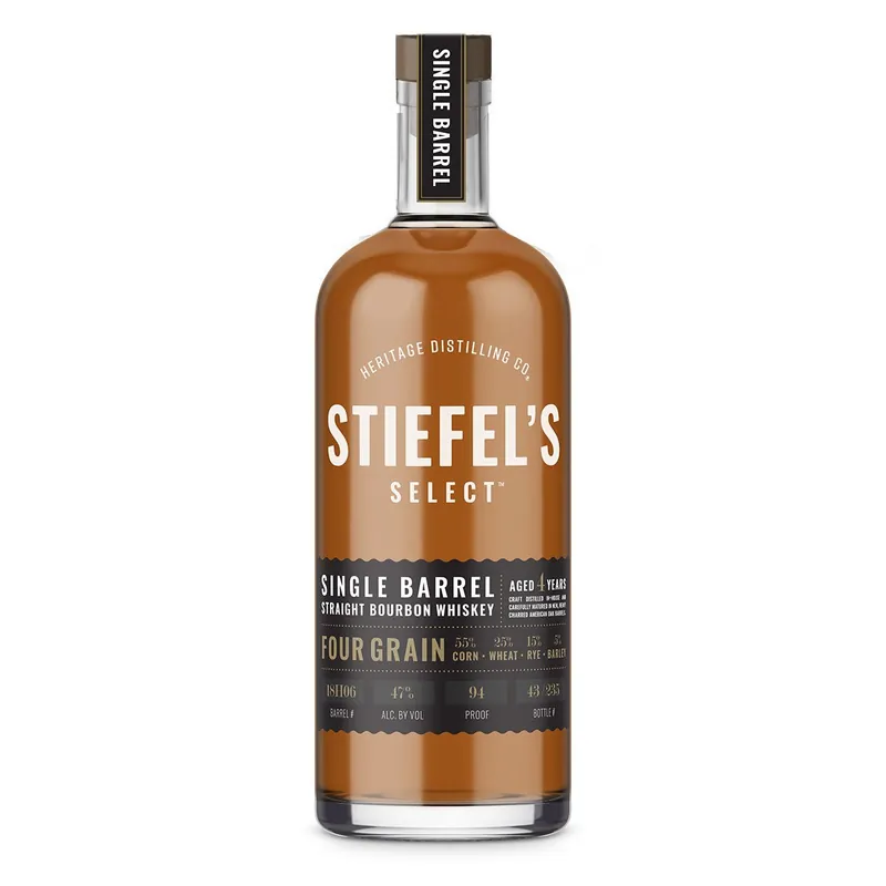 Limited Edition Heritage Distilling Co Stiefel's Select Single Barrel: Four Grain Bourbon