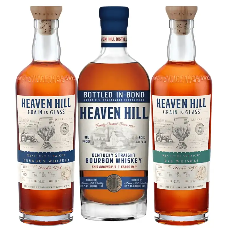 The Heaven Hill Trilogy Bundle – Bottled in Bond, Bourbon & Rye Free Returns
