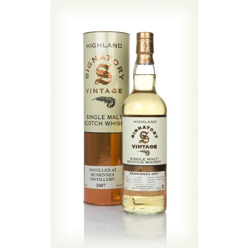 Benrinnes 11 Years Speyside Hogshead 86 Proof Signatory Single Malt Scotch Whisky Clearance