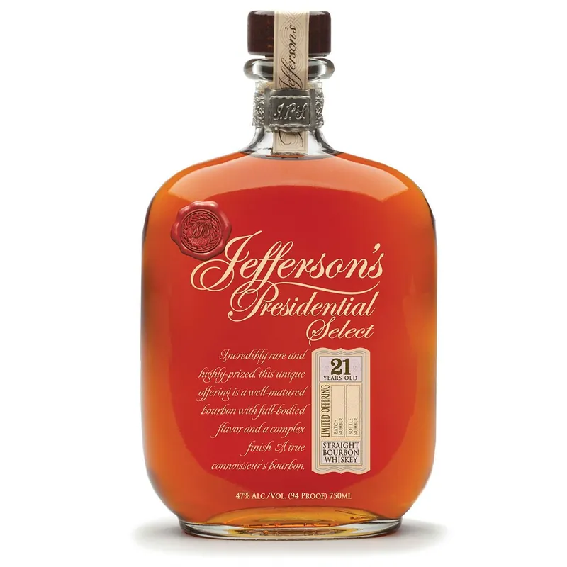 Jefferson's Presidential Select 21 Year Old Straight Bourbon Whiskey Certified