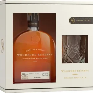Fresh Stock Woodford Reserve Bourbon w/Glass
