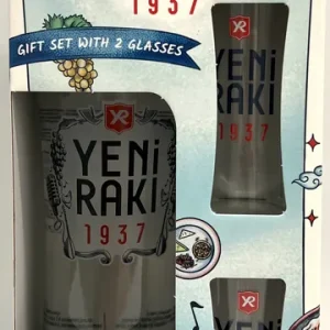Best Choice Yeni Raki 700mL Gift Set with Glasses