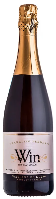 Final Sale WIN NON ALCOHOLIC SPARKLING WINE MADE WITH ORGANIC GRAPES VALBUENA DE DUERO SPAIN 750ML