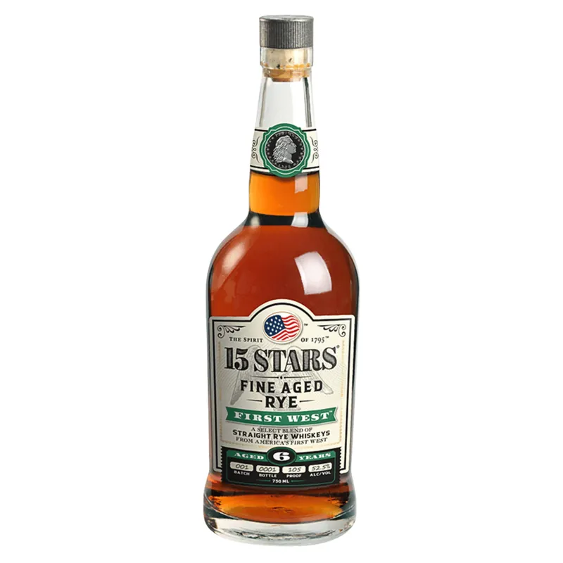 Brand New 15 Stars 6 Years Old First West Fine Aged Rye