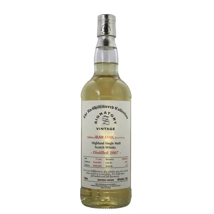 Blair Athol 11 yrs Highland Unchillfiltered Signatory Single Malt Scotch Whisky Holiday Sale