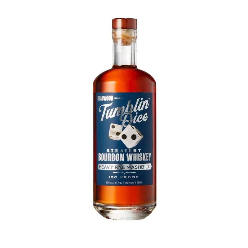Popular Deadwood Tumblin"Dice Heavy Rye Mashbill Straight Bourbon Whiskey