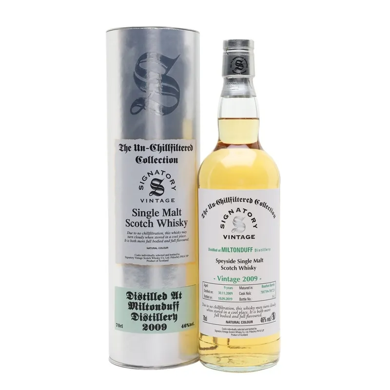 Crafted Miltonduff 9 yrs Unchillfiltered Signatory Single Malt Scotch Whisky