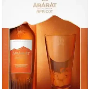 Grab Now ARARAT BRANDY APRICOT GFT PK W/ GLASS ARMENIA 750ML