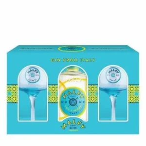 MALFY GIN CON LIMON GFT PK W/ COPA GLASSES ITALY 750ML Professional Grade