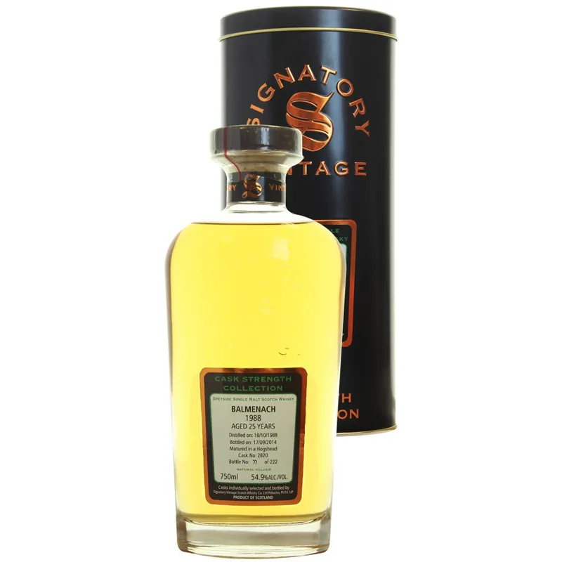 Balmenach Hogshead 25 yrs Speyside Cask Strength Signatory Single Malt Scotch Whisky Buy Online