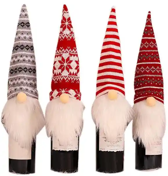 Modern Gnome Bottle Cover Gift Wrap
