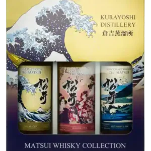 Fan Favorite KURAYOSHI MATSUI WHISKEY ( PEATED, SAKURA CASK, MIZUNARA ) JAPAN 3X200ML