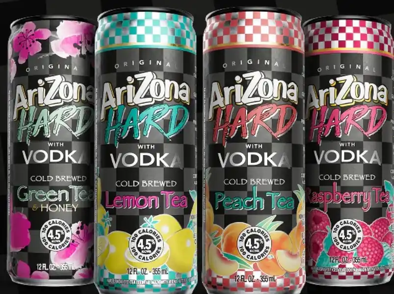 Arizona Hard Cold Brewed Tea with Vodka Variety 8Pk Cans Time-Limited