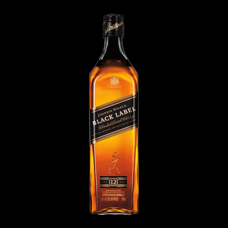 Warranty Included JOHNNIE WALKER SCOTCH BLENDED BLACK LABEL 12YR 750ML