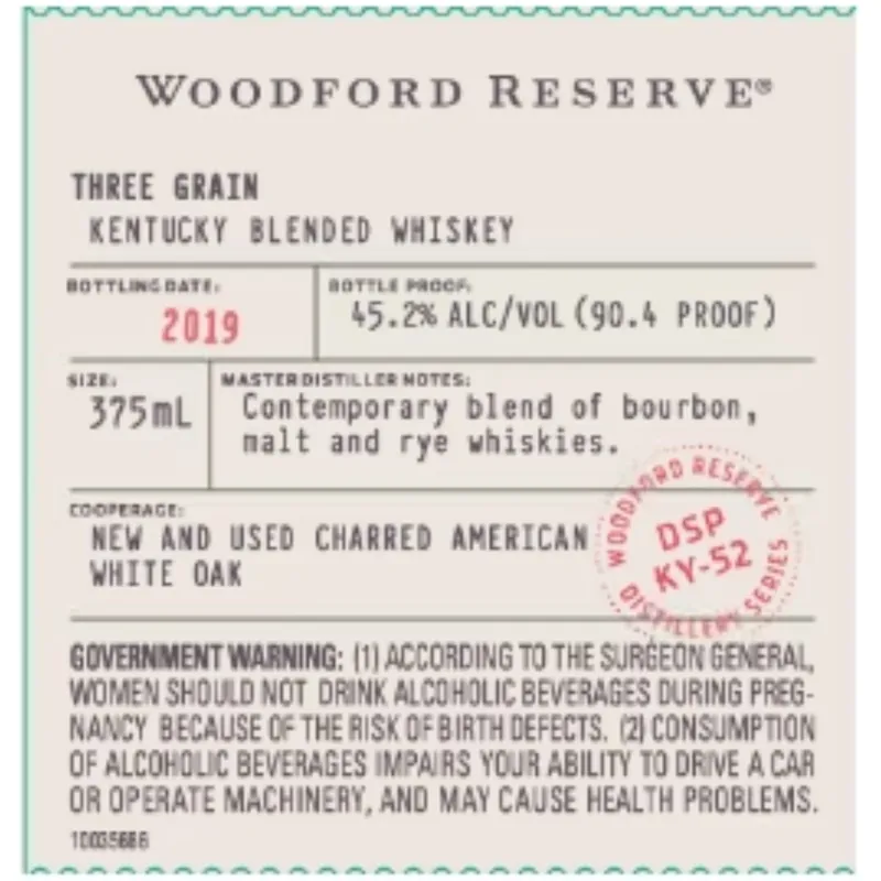 Bargain Woodford Reserve Three Grain