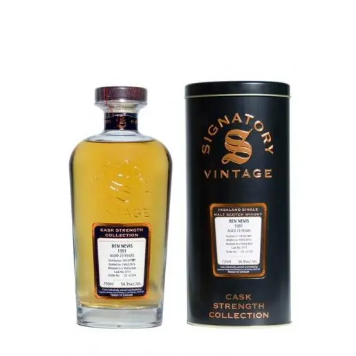 Order Now Ben Nevis 23 yrs Sherry Butt Cask Strength Signatory Single Malt Scotch Whisky