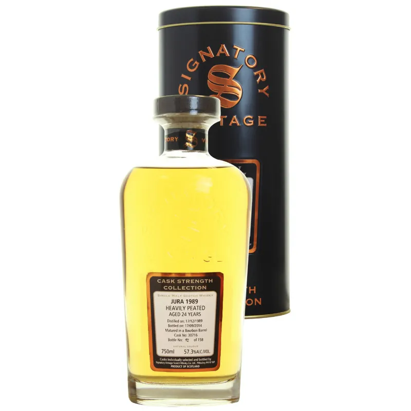 Isle of Jura Bourbon 24 yrs Island Cask Strength Signatory Single Malt Scotch Whisky High Quality