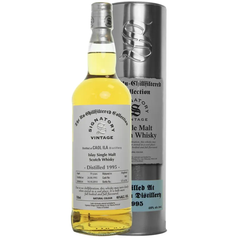 Shop Now Caol Ila Hogshead 19 yrs Islay Unchillfiltered Signatory Single Malt Scotch Whisky
