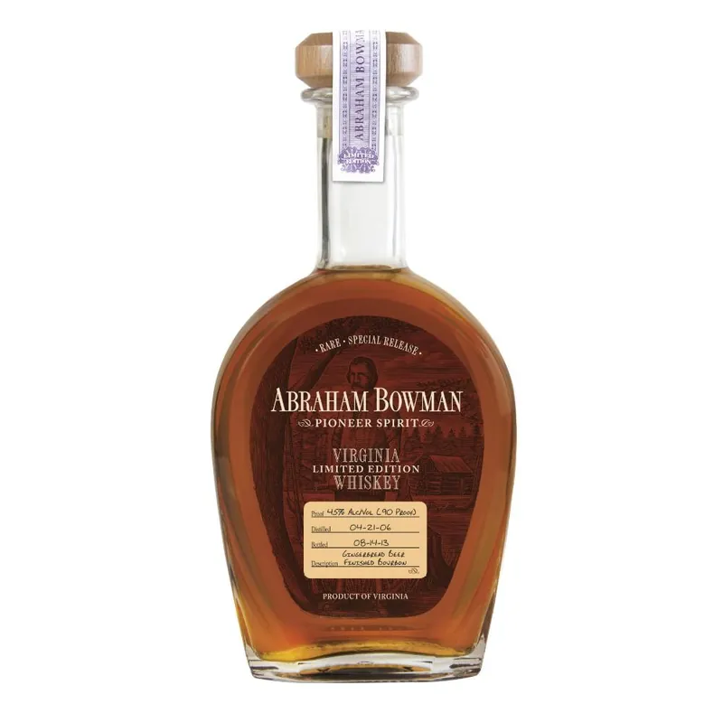 Free Returns Abraham Bowman Whiskey Limited Edition Gingerbread Beer Finished Bourbon