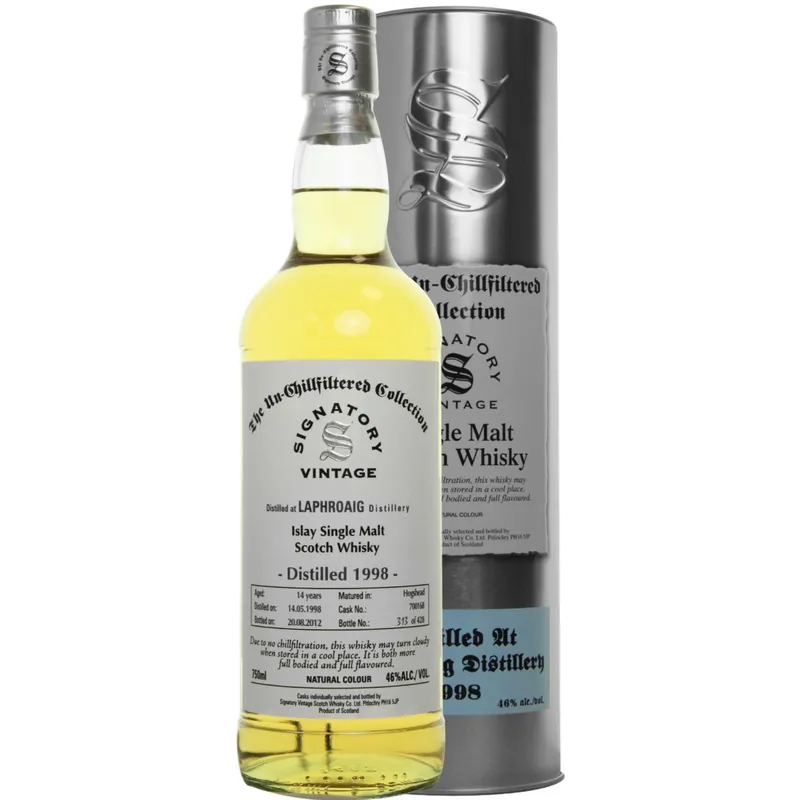 Laphroig 14 yrs Islay Unchillfiltered Signatory Single Malt Scotch Whisky Price Drop