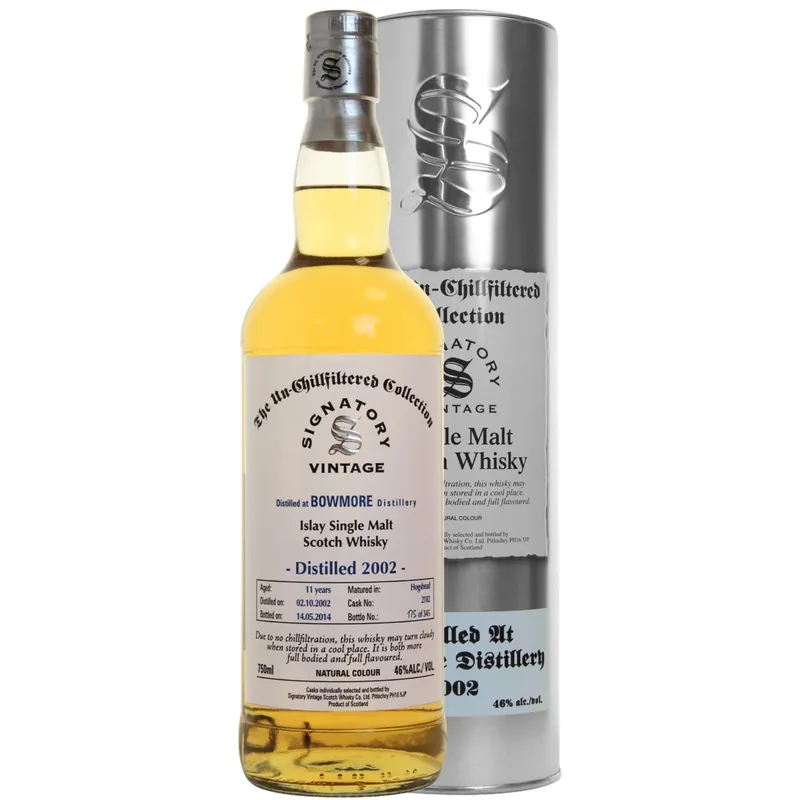 New Release Bowmore Bourbon 11 yrs Islay Unchillfiltered Signatory Single Malt Scotch Whisky