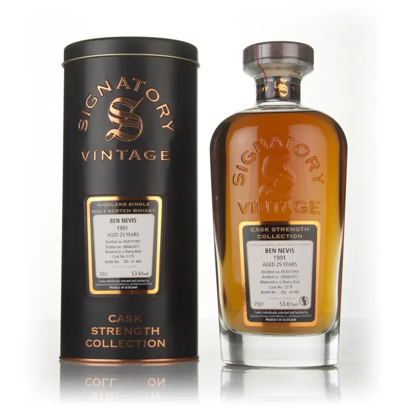 Ben Nevis 25 yrs Sherry Butt Cask Strength Signatory Single Malt Scotch Whisky Same Day Shipping