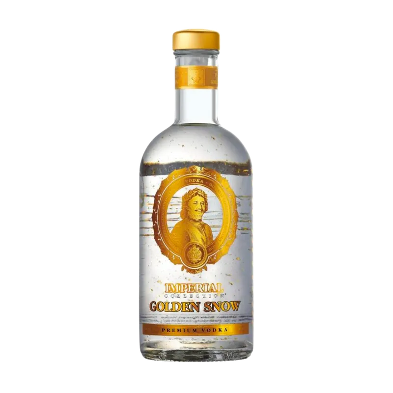 GOLDEN SNOW IMPERIAL COLLECTION VODKA WITH FLAKES RUSSIA 750ML High Quality