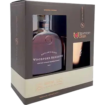 Grab Now WOODFORD RESERVE BOURBON GFT PK W/ GLASS 750ML