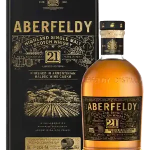 ABERFELDY SCOTCH SINGLE MALT FINISHED IN ARGENTINIAN MALBEC WINE CASK 21YR 750ML Super Sale