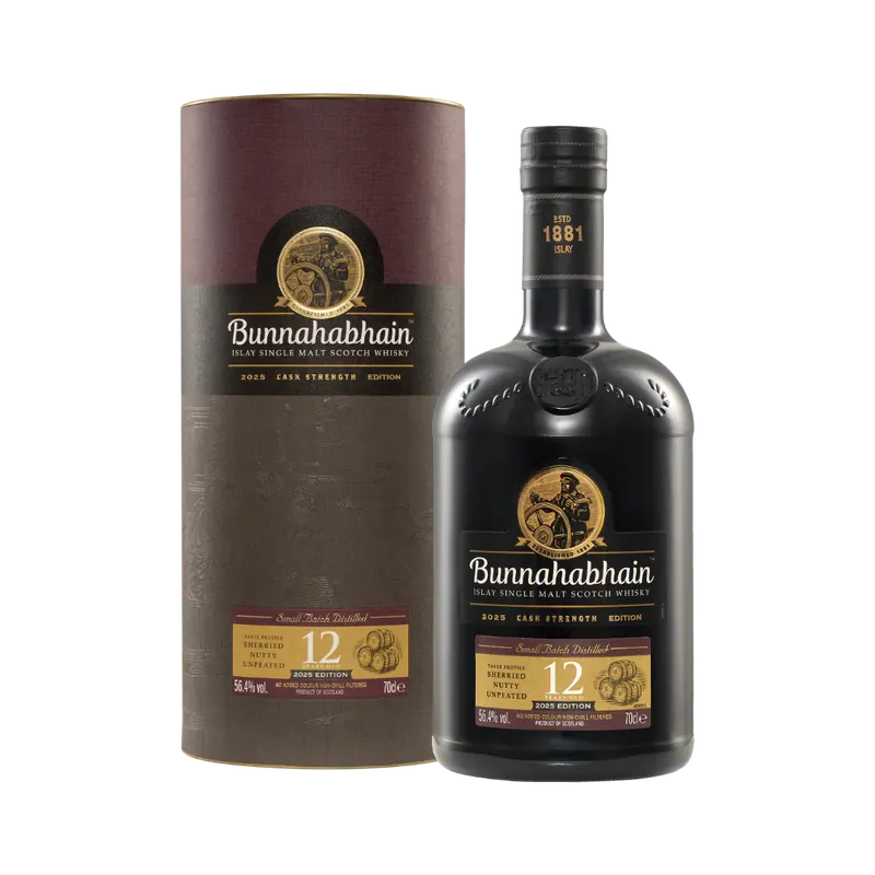 BUNNAHABHAIN SCOTCH SINGLE MALT CASK STRENGTH 2025 EDITION ISLAY 12YR 750ML Same Day Shipping