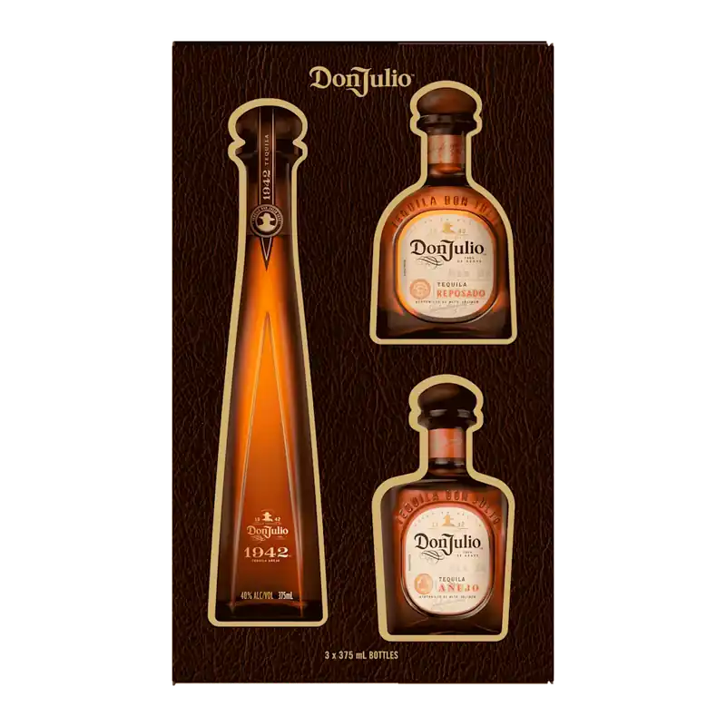 DON JULIO TEQUILA GIFT PK (1942, REPOSADO, ANEJO) 3X375ML No Minimum Order